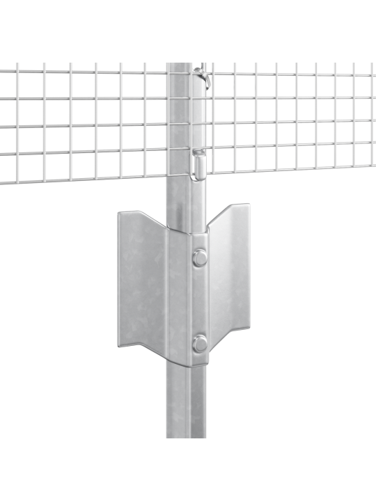 Keevistraadist aed koos 11 u postiga hõbedane 0.6x25 m teras