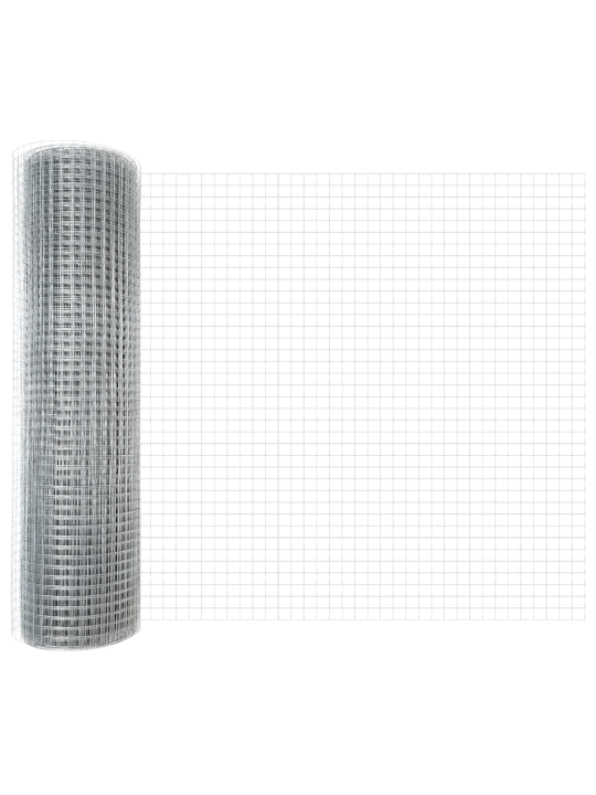 Keevistraadist aed koos 11 u postiga hõbedane 0.6x25 m teras