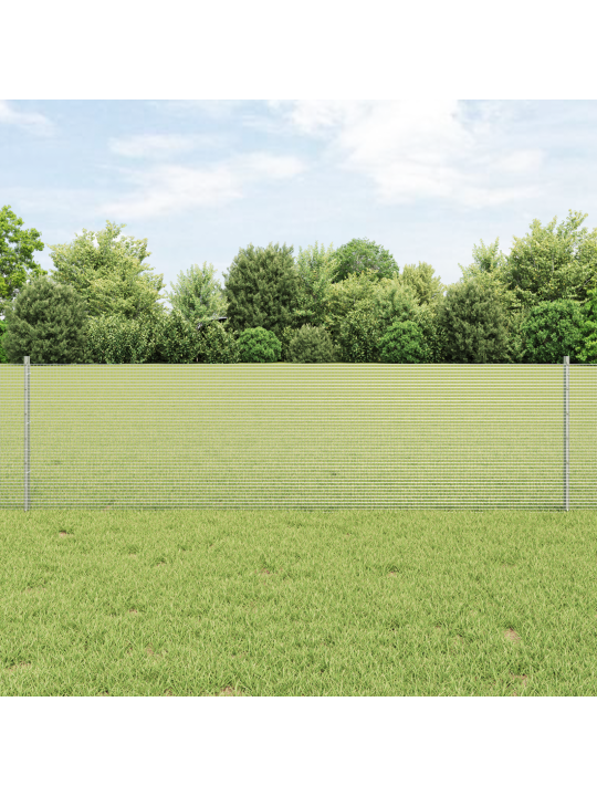 Keevistraadist aed koos 11 u postiga hõbedane 0.6x25 m teras