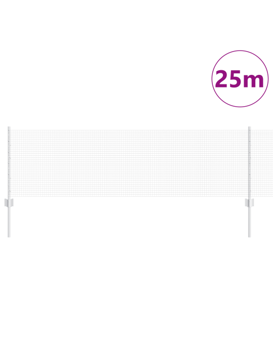 Sulgmetall aed 5 u postidega hõbedane 0.6x25 m teras