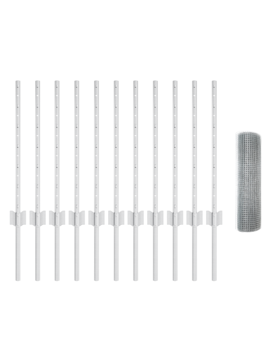Sulgmetall aed 5 u postidega hõbedane 0.6x25 m teras