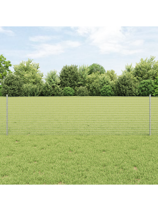 Keevitatud traat aed 10 u postiga hõbedane 0.6x25 m teras
