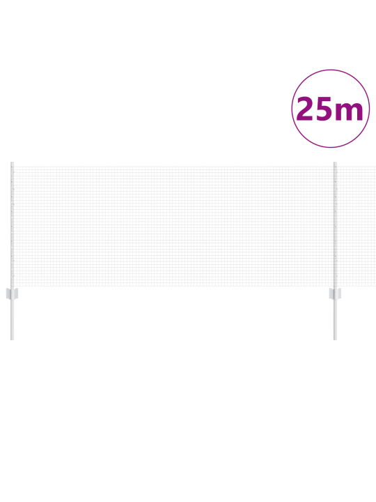 Keevitatud traadi aed 11 u-pulgaga hõbe 0.8x25 m teras