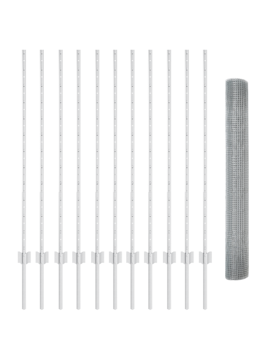 Keeratud traat aed koos 22 u postiga hall 1.2x25 m teras
