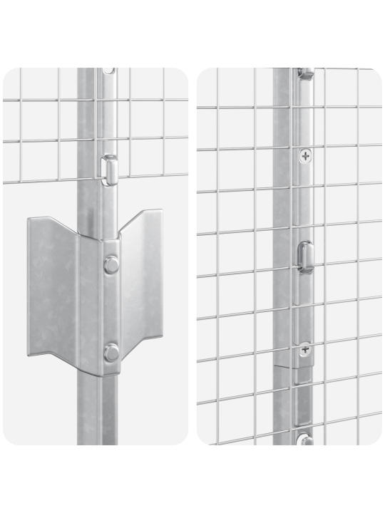 Keermestatud traadi aed 22 u-postiga hõbedane 1.5x25 m teras