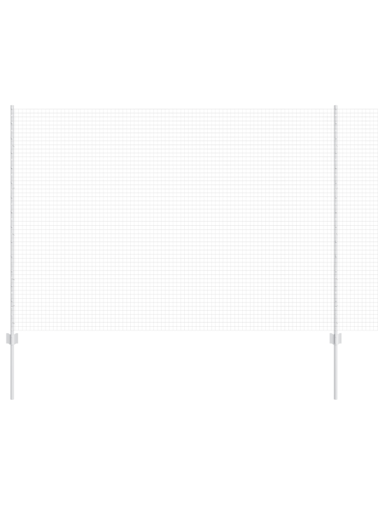 Keermestatud traadi aed 22 u-postiga hõbedane 1.5x25 m teras