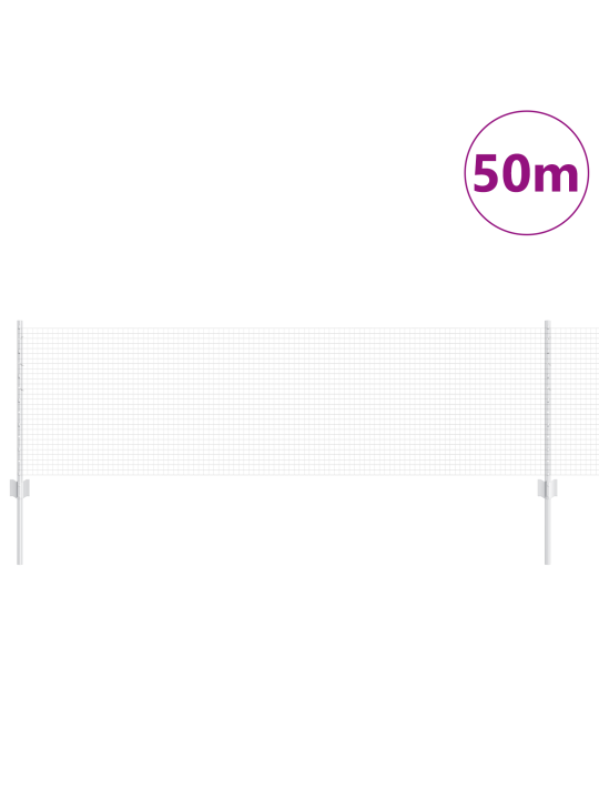 Keevitatud traadist aed 22 u postiga hõbedane 0.6x50 m teras