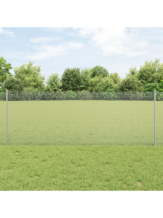 Keevitatud traadi aed 22 u postiga hõbedane 0.8x50 m teras