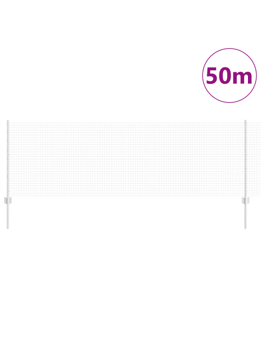 Keevitatud traaadiga aed koos 22 u posti hõbedane 0.8x50 m teras