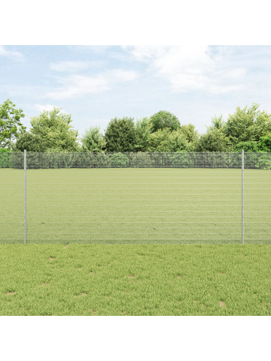Keermestatud traadi aed 44 u postiga hõbedane 1x50 m teras