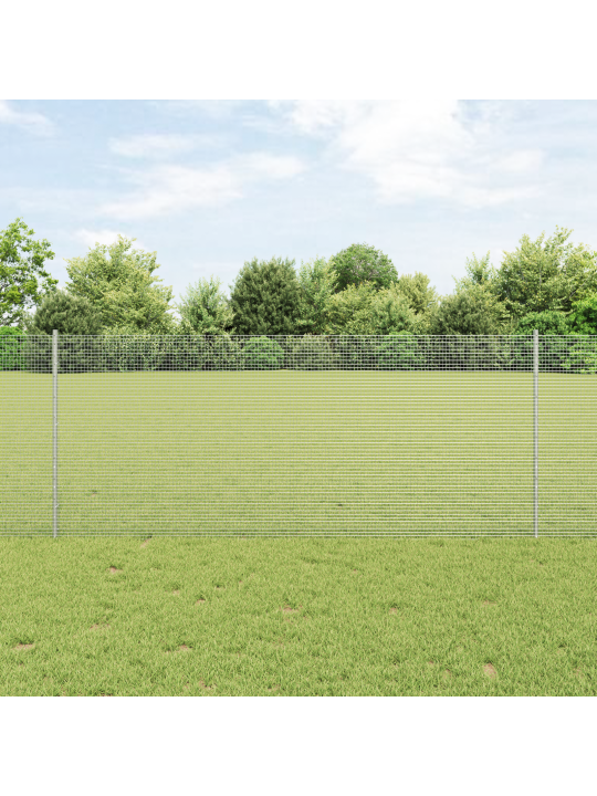 Keermestatud traadi aed 44 u postiga hõbedane 1x50 m teras