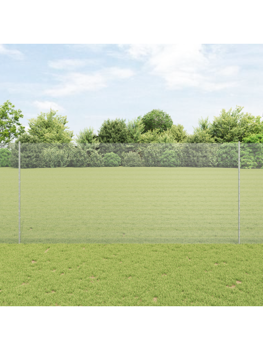 Keevistraadi aed koos 44 u-postiga hõbedane 1.4x50 m teras