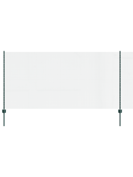 Keevitatud traadi aed 5 u postiga roheline 1.2x10 m teras