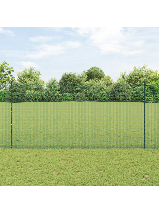 Keermestatud traafiku aed 5 u-postiga roheline 1.6x10 m teras