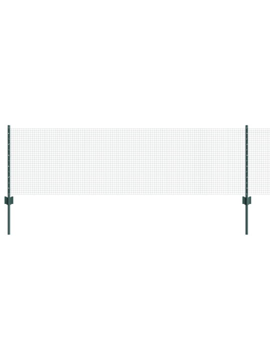 Keevitatud traadi aed 11 u postiga roheline 0.6x25 m teras