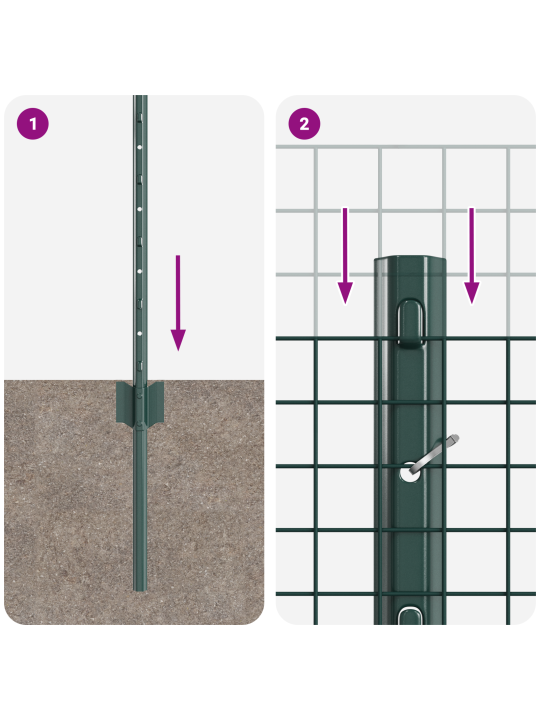 Keevitatud traaditaradega 11 u posti roheline 0.6x25 m teras