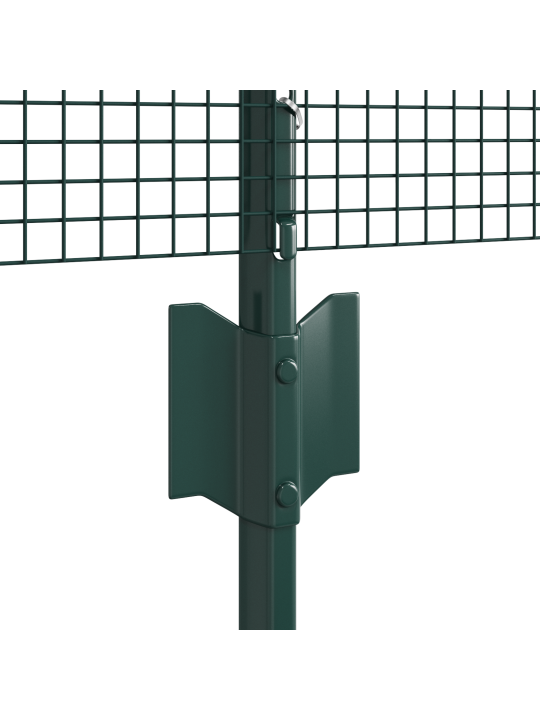 Keermestatud traadi aed koos 11 u-postiga roheline 0.8x25 m teras