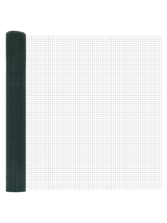 Keevitatud traadiga aed koos 11 u tootega roheline 1.2x25 m teras