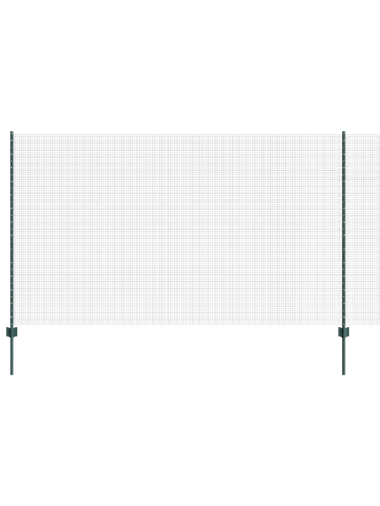 Keevitatud traadi aed koos 11 u postiga roheline 1.4x25 m teras