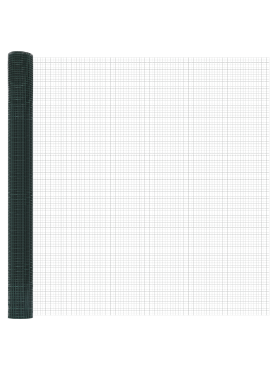Keeratud traadi aed koos 11 u postiga roheline 1.5x25 m teras