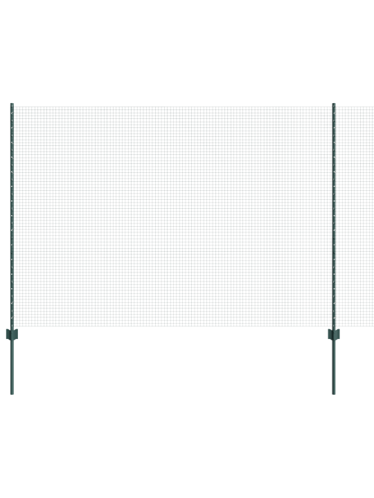 Keeratud traadi aed koos 11 u postiga roheline 1.5x25 m teras