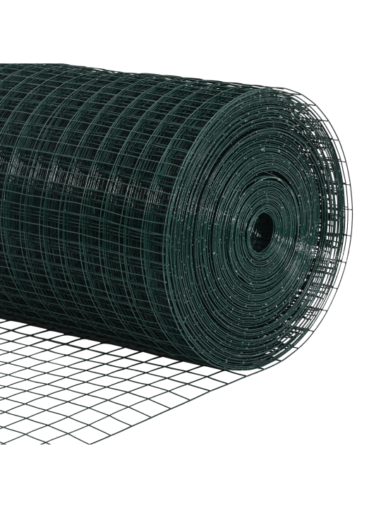 Keermestatud traadi aed 22 u postidega roheline 0.8x50 m teras