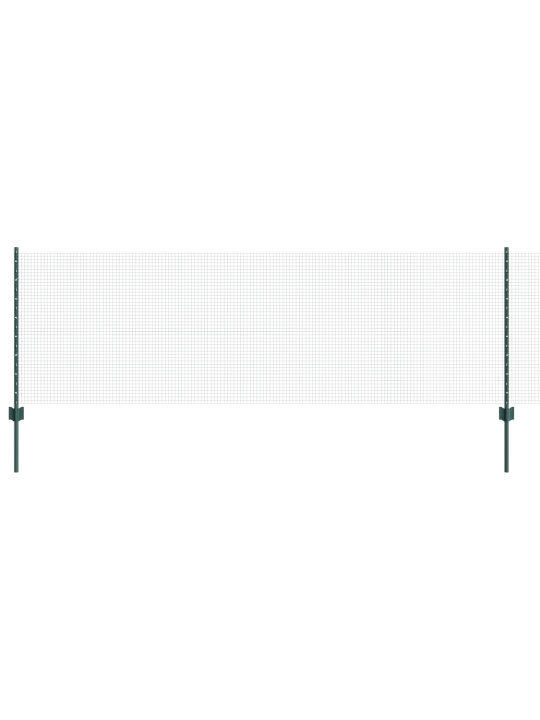Keermestatud traadi aed 22 u postidega roheline 0.8x50 m teras