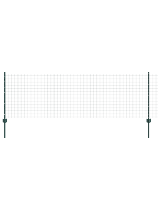 Keevitatud traadi aed koos 22 u posti roheline 0.8x50 m teras
