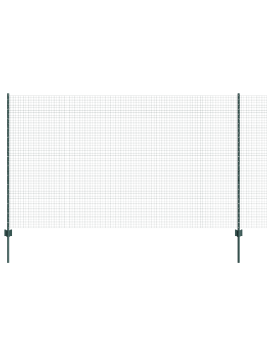 Keermestatud traadi aed koos 22 u postiga roheline 1.4x50 m teras