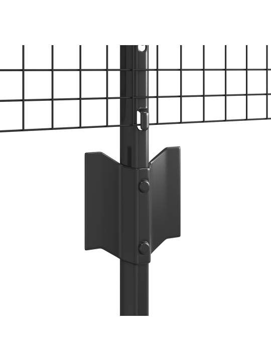 Keermestatud traadi aed 5 u-postiga hall 0.6x10 m teras
