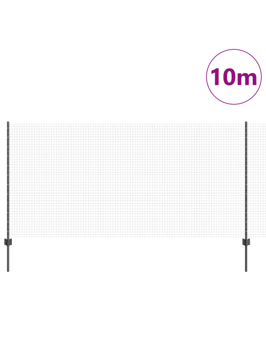 Keevitatud traafiai koos 10 u-postiga hall 1.2x10 m teras