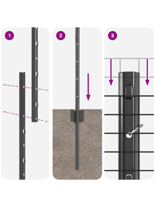 Keermestatud traataed 10 u posti hall 1.4x10 m teras