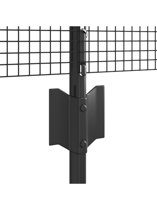 Keeratud traadi aed koos 11 u postiga hall 0.6x25 m teras