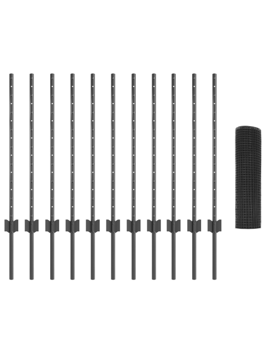 Keermestatud traadi aed 11 u postiga hall 0.8x25 m teras