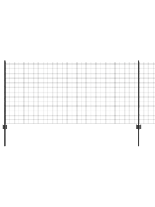 Keevitatud traadi aed koos 44 u-postiga hall 1x50 m teras