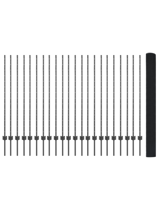Keeratud traafikaitse 44 u postiga hall 1.4x50 m teras