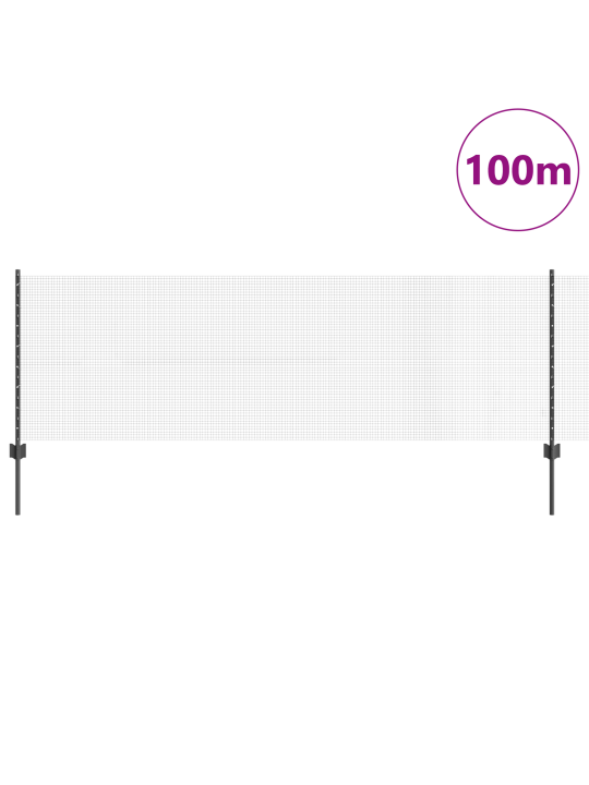Keermestatud traadi aed 44 u-postiga hall 0.8x100 m teras