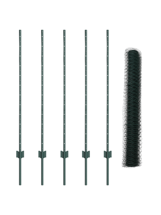 Aiapostid 5 tk u-kanal rohelised 120 cm teras