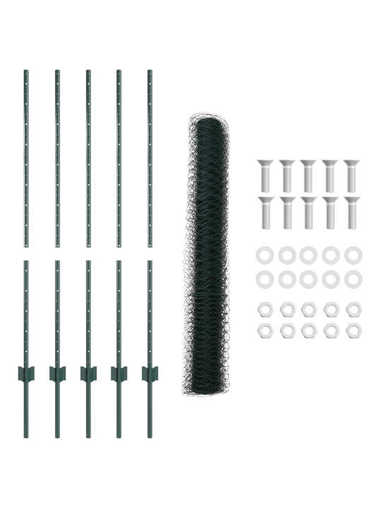 Aiapostid 5 tk u-kanal rohelised 120 cm teras