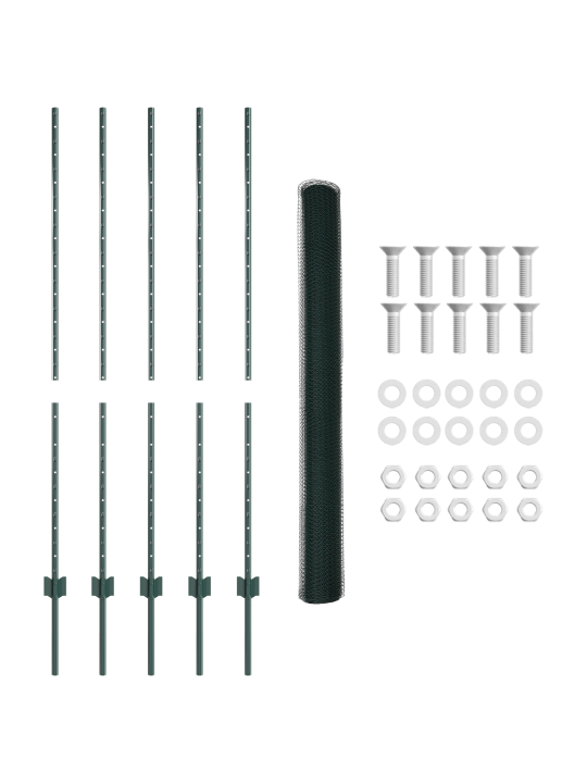 Aia postid 5 tk u-kanal roheline 140 cm teras