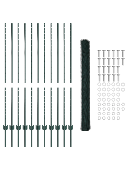 Aia postid 11 tk u-kanal roheline 140 cm teras