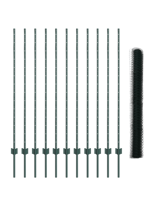 Aia postid 11 tk u-kanal roheline 140 cm teras