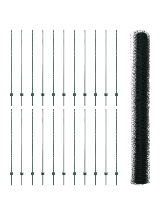 Aia postid 11 tk u-kanal roheline 150 cm teras