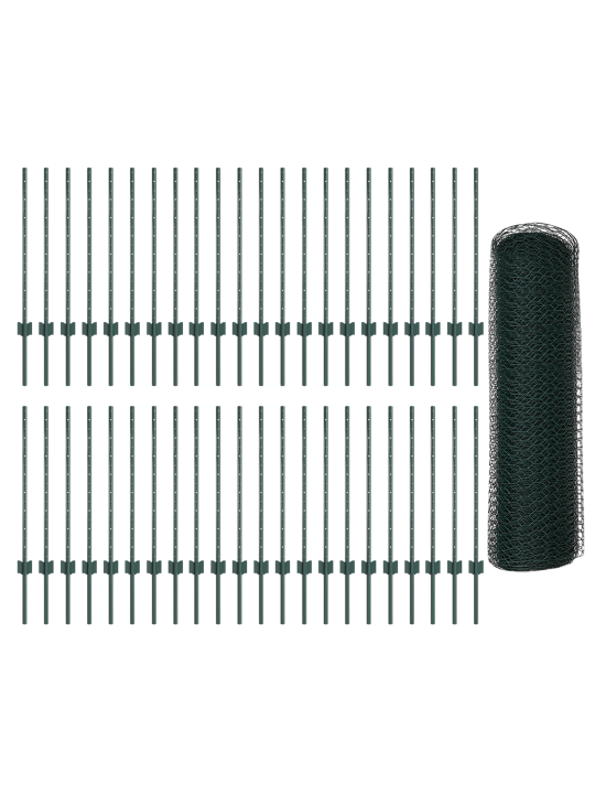 Aedade postid 11 tk u-kanal roheline 80 cm teras