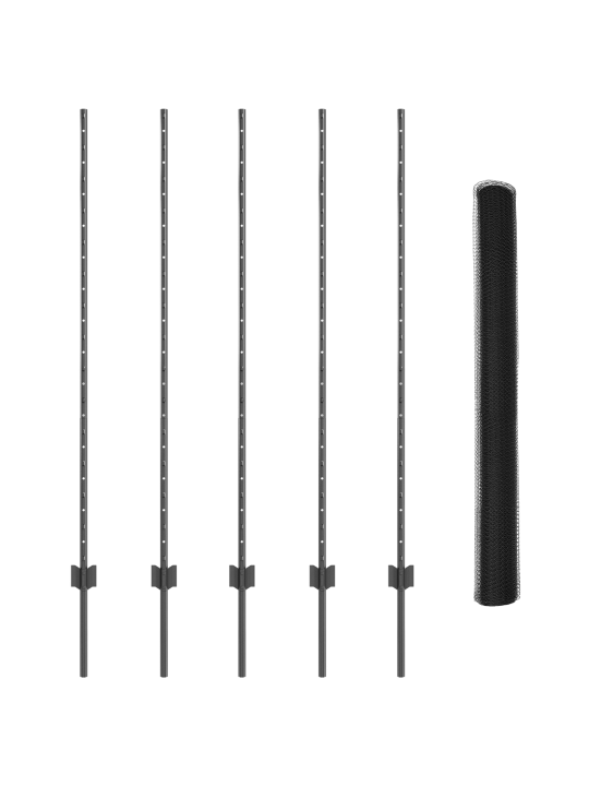 Aiapostid 10 tk u-kanal hall 140 cm teras