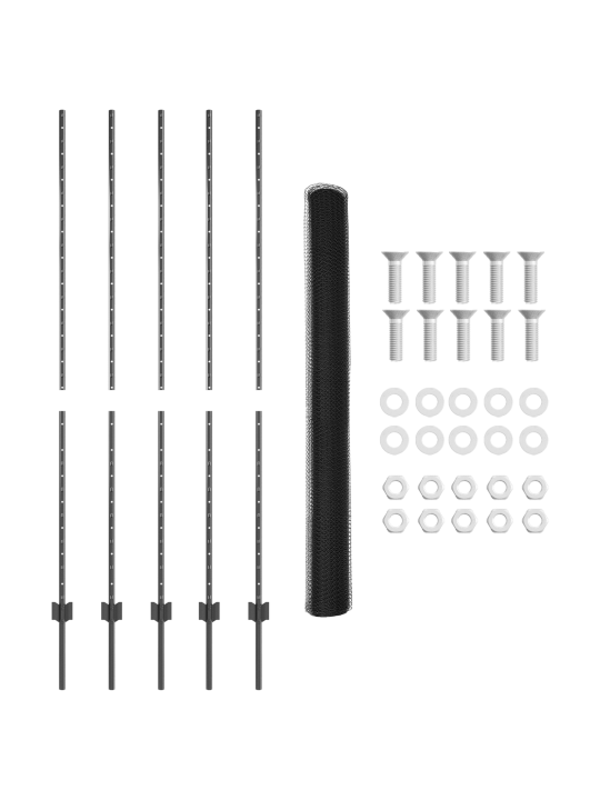 Aiapostid 10 tk u-kanal hall 160 cm teras