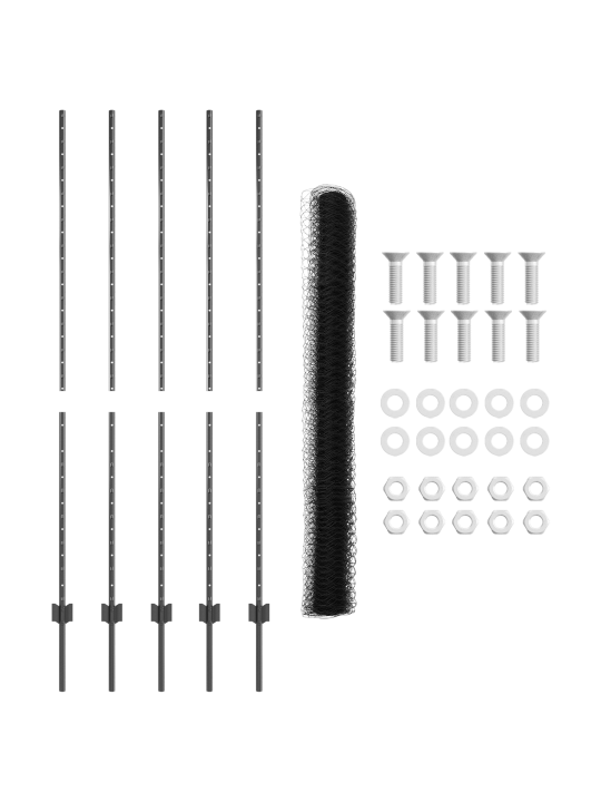 Aiapostid 10 tk u-kanal hall 160 cm teras