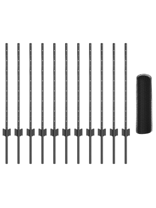 Aiapostid 11 tk u-kanal hall 80 cm teras