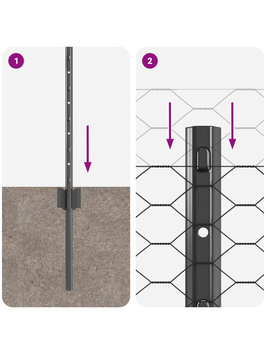 Aia postid 11 tk u-kanal hall 60 cm teras