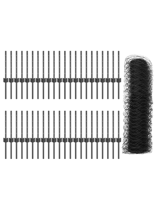 Aiapostid 11 tk u-kanal hall 40 cm teras